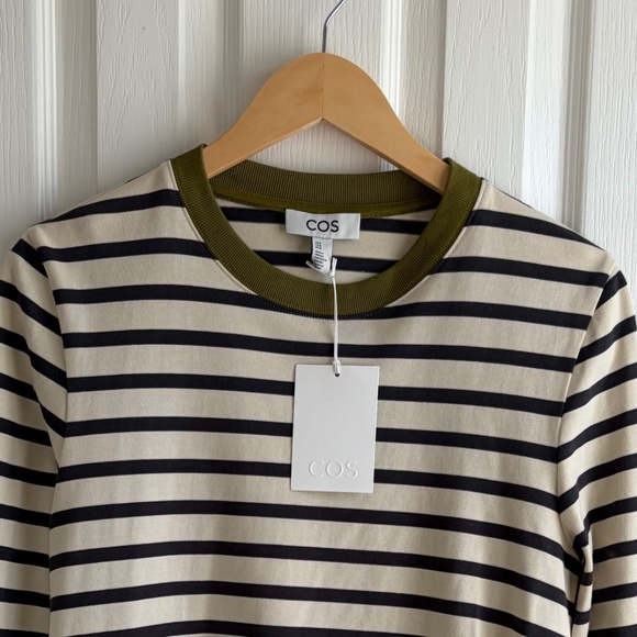 NWT COS The Clean-Cut Stripe Long Sleeve Cotton T-Shirt - Picture 5 of 6